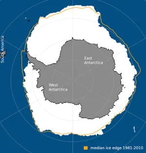 Antarctic sea ice winter peak in 2025 is third smallest on record