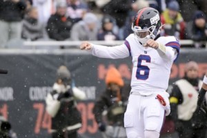 자이언츠 QB Jaxson Dart는 여전히 뇌진탕 프로토콜에 있으며 라이온스와 비교하여